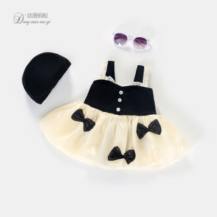 宝宝泳衣女宝宝二岁2022新款 潮女童泳裙4洋气吊带泳衣儿童女孩3岁