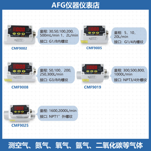 数显气体质量流量计表CMF9008/CMF9019测空气氮气氧气氩气二氧化
