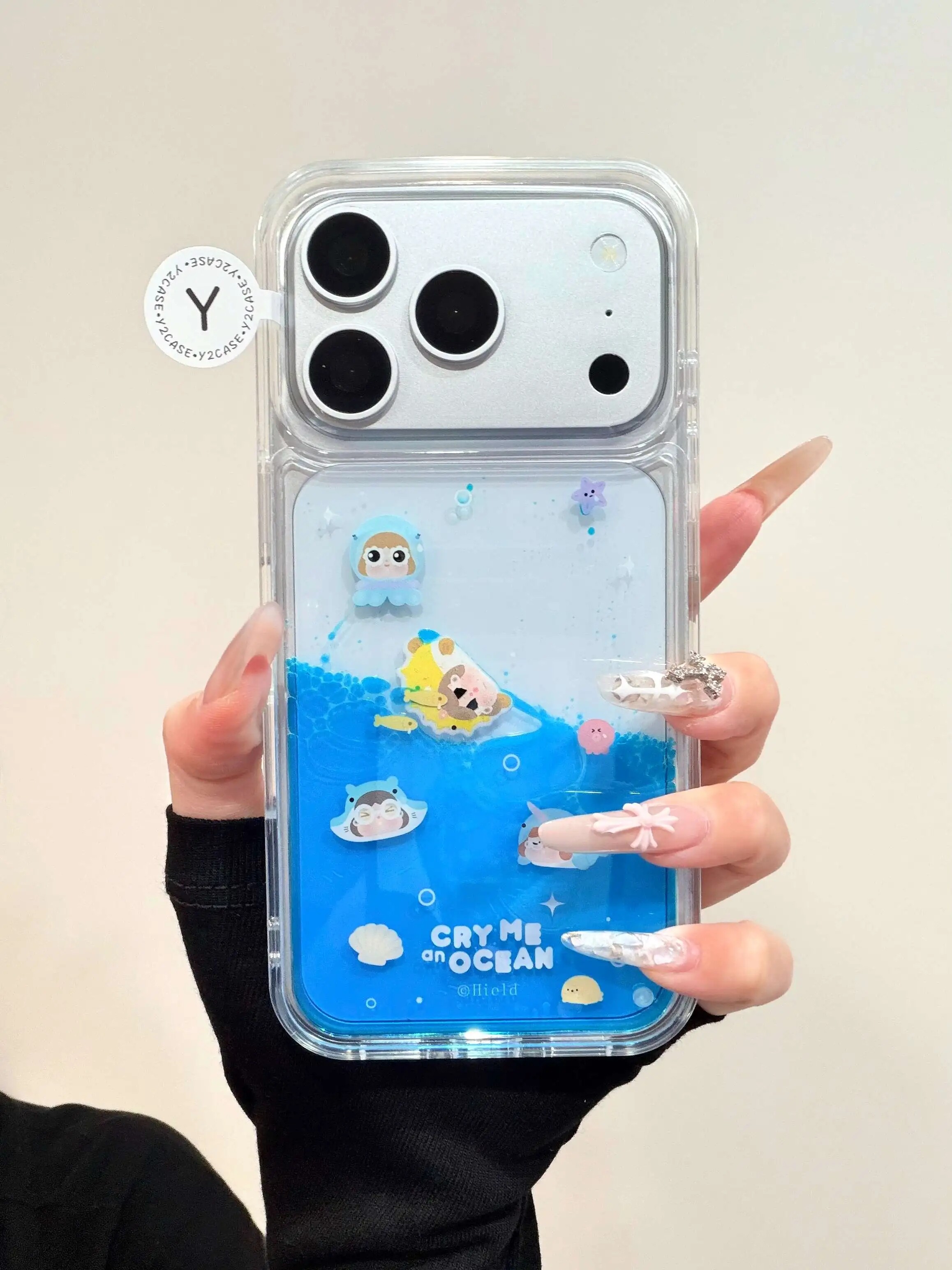 U2 ins风夏日流动潜水日记手机壳适用iPhone17新款小众苹果16个性简约15防摔保护套