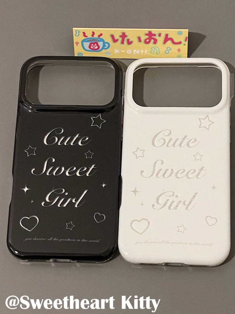 U2 ins高级感黑白闪粉英文适用iphone17promax新款小众苹果16手机壳15少女防摔保护她