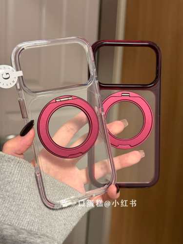 U2 透明酒红边框适用18promax手机壳iphone1716保护套