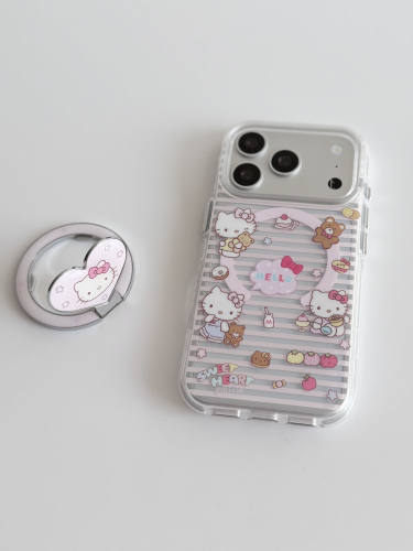 U2 适用软萌可爱条纹猫咪磁吸苹果17pro Max新款小众iPhone16卡通图案少女15个性创意14防摔保护套