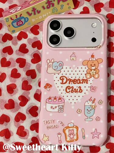 U2 ins古早粉色小熊甜品蛋糕适用iphone18promax苹果17手机壳16少女
