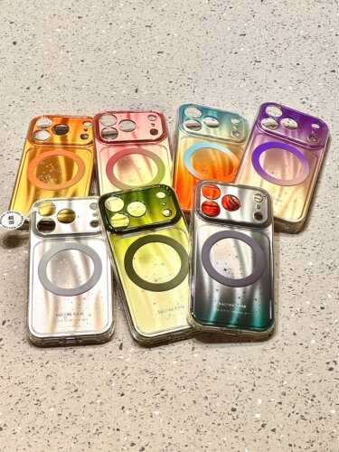 U2 高级光影渐变磁吸双层适用苹果17promax手机壳15iphone16