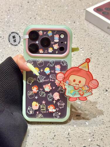 U2 可爱棒棒糖南瓜头女孩适用苹果18promax手机壳17iphone16/15