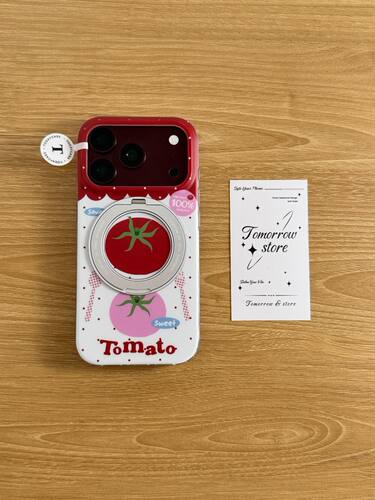 U2 360支点支架波点西红柿适用18pro苹果17韩系iphone16双层15手机壳