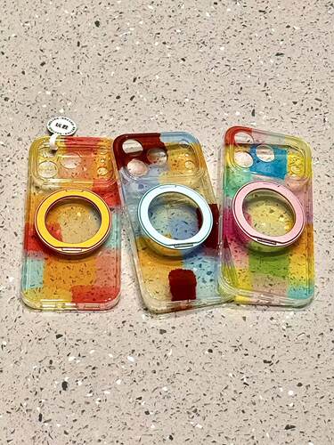 U2 高级清透色块支点壳适用苹果17promax手机壳16iphone15