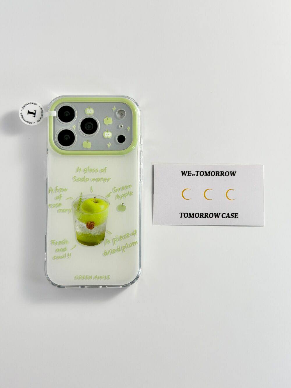 U2 ins青苹果苏打水适用苹果17promax新款小众双层iphone16小清新简约15夏天小众手机壳防摔保护套