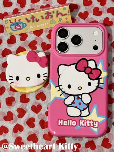U2 磁吸玫粉色星星kitty适用iphone17promax新款小众苹果16手机壳15少女防摔保护套