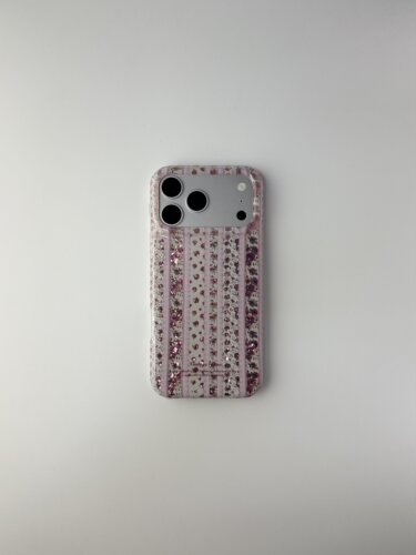 U2 ins复古镭射粉色蕾丝玫瑰适用iphone17promax苹果16手机壳个性少女防水15防摔保护套