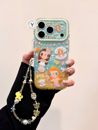 U2 卡通可爱贝壳珍珠美人鱼小玉IMD双层手机壳适用iPhone17新款小众手机壳16pro Max少女15防摔保护套