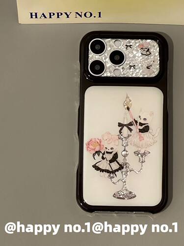 U2 古早台灯蜡烛女仆小猫咪适用苹果iPhone手机壳防摔双层16少女