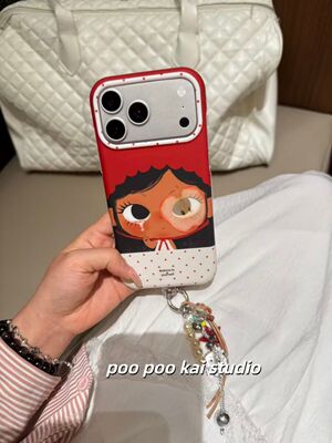 U2 可爱红色落泪苹果女孩适用于iPhone17promax新款小众手机壳苹果16pro简约个性女15防摔保护套