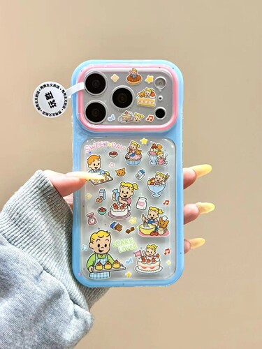 U2 ins可爱做甜点原田治插画适用苹果17promax双层手机壳16iphone15