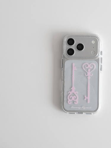 U2 适用时髦小众粉色钥匙苹果17新款简约手机壳iPhone16pro Max小清新个性15防摔保护套