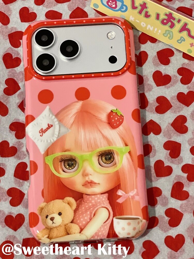 U2 ins粉色波点甜心芭比女孩适用iphone17promax新款小众苹果16手机壳15少女防摔保护套