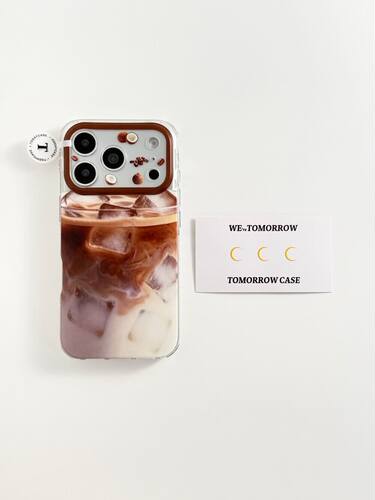 U2 ins生椰拿铁适用苹果17promax双层iphone16全包15小众磨砂手机壳