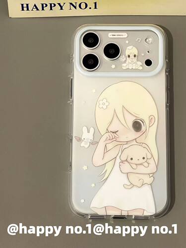 U2 古早风卡通揉眼野有上秋适用苹果iPhone17新款小众手机壳双层16少女防水15防摔保护套