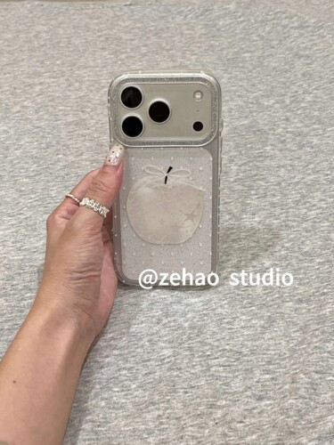U2 细闪蝴蝶结苹果适用苹果17promax新款小众双层iphone16pro透明个性15防摔保护套手机壳
