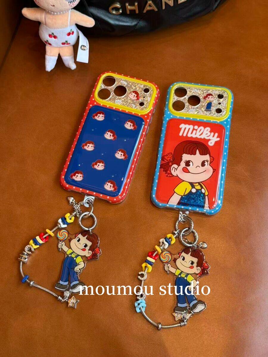 U2 可爱棒棒糖女孩插画适用于苹果iPhone17promax新款小众手机壳16pro简约个性女款15防摔保护套