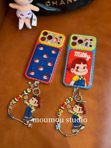 U2 可爱棒棒糖女孩插画适用于苹果iPhone17promax新款小众手机壳16pro简约个性女款15防摔保护套