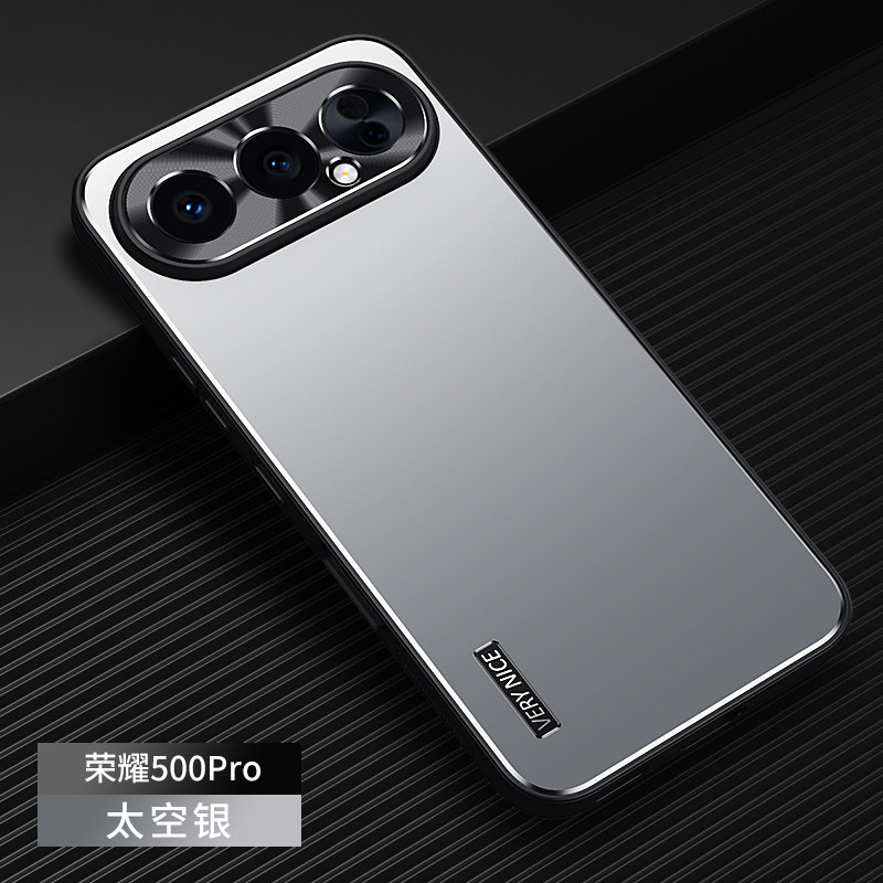 欧福龙适用于荣耀500pro手机壳荣耀500保护套Honor新款金属磨砂镜头全包式精孔轻薄不沾指纹防摔保护套