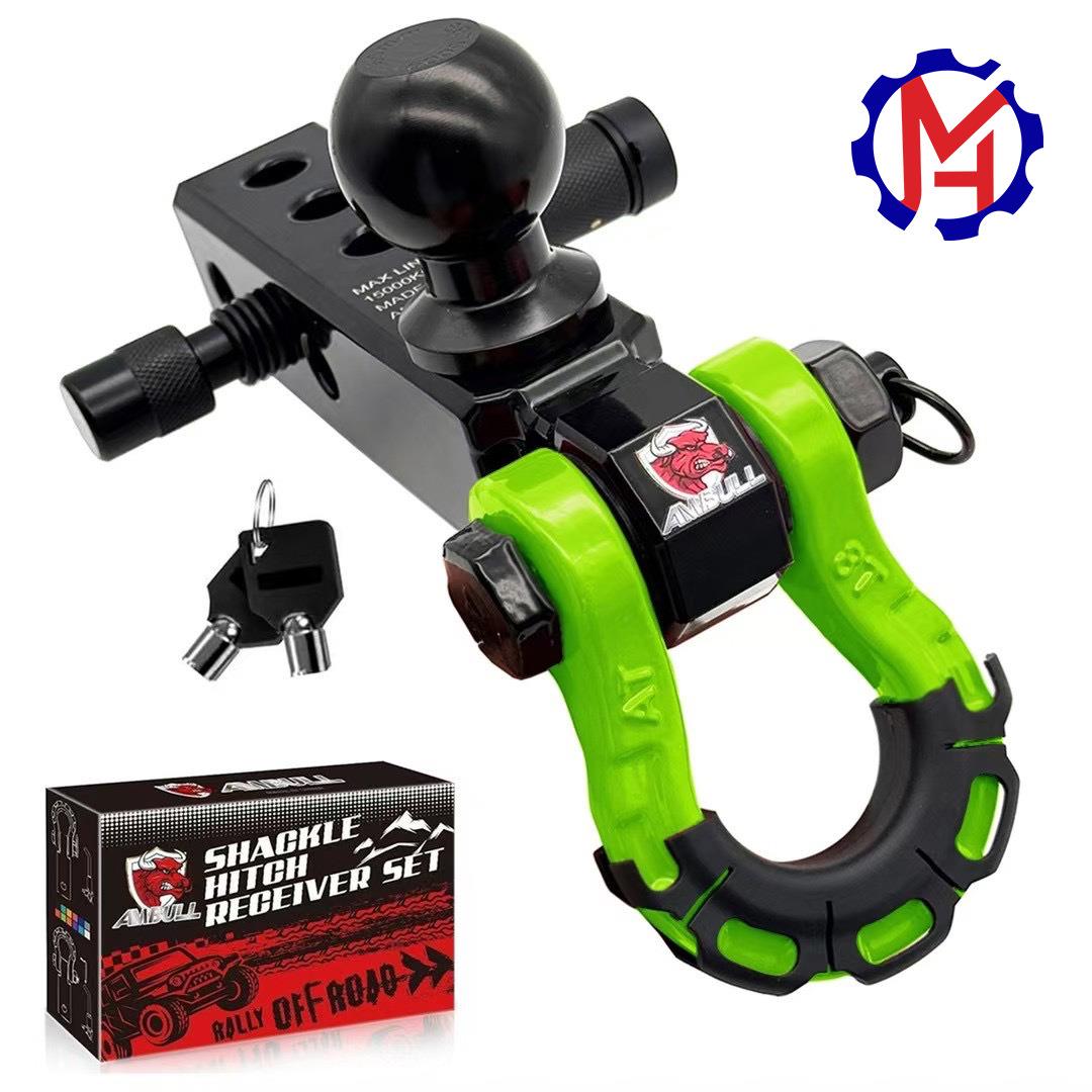 坦克新款铝合金球头款拖车钩房车拖挂8TU型钩越野拖车钩牵引钩