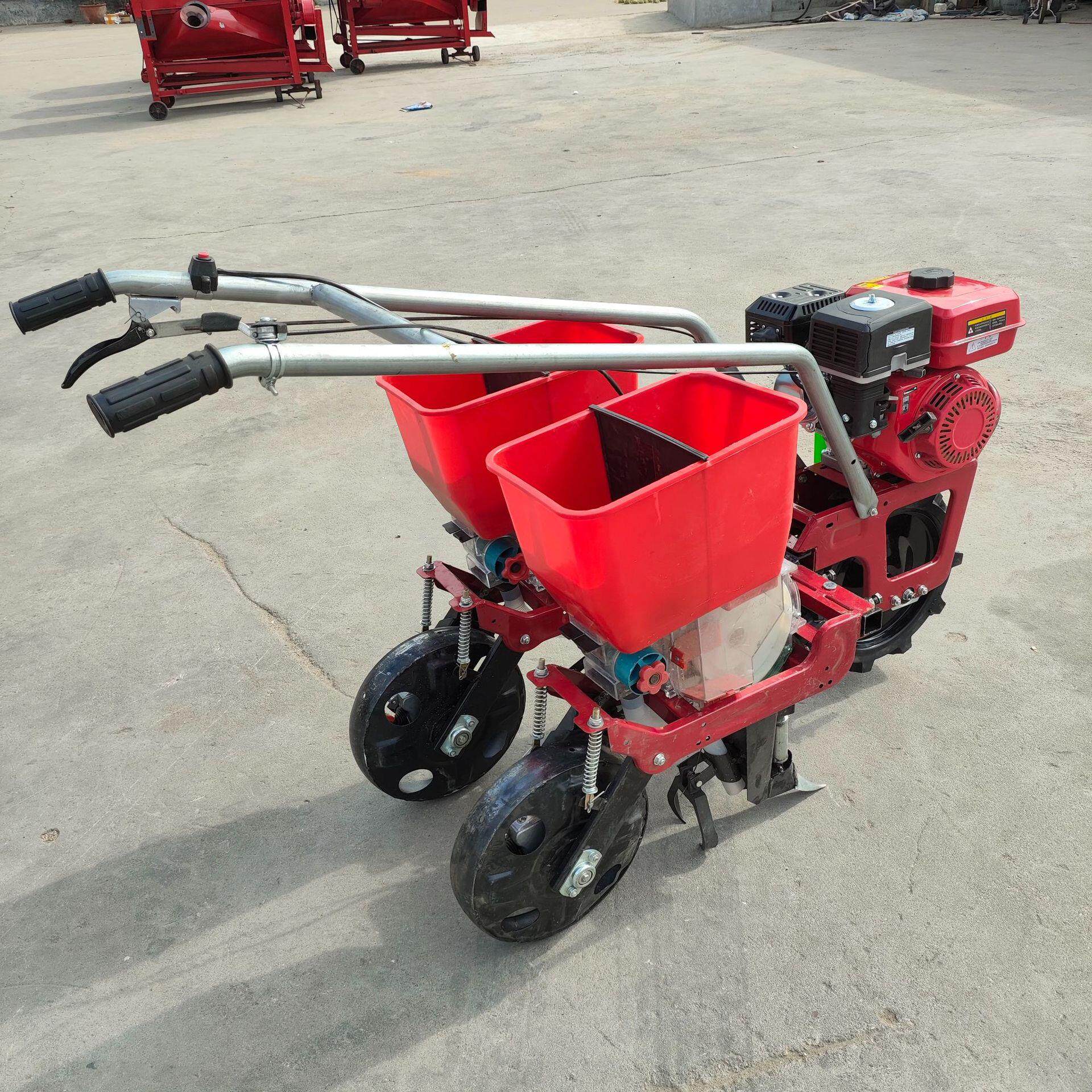 两行玉米精播机 农用小型追肥机 免耕地汽油播种机