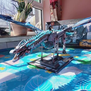 冰霜巨龙飞龙恐龙模型积木成人男友礼物高难度手工拼装玩具男女孩
