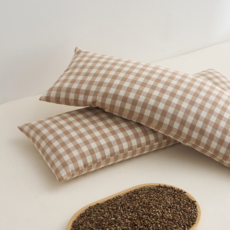 肥子妈2025新款水洗棉荞麦腰枕颈椎枕两用护颈荞麦壳枕头枕芯