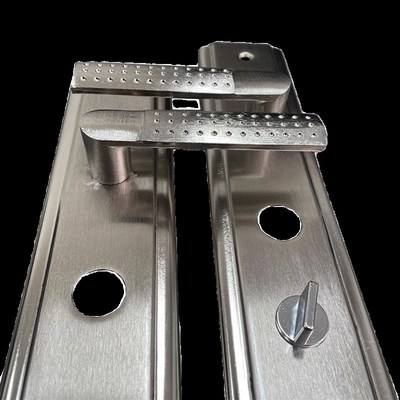 老式特殊圆孔孔距222单活加厚面板把手圆孔孔距235mm双快防盗门锁