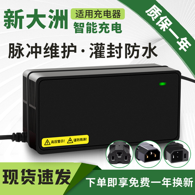 琳茵适用新大洲电动车电瓶充电器48V12AH60V20AH72V32A新国标
