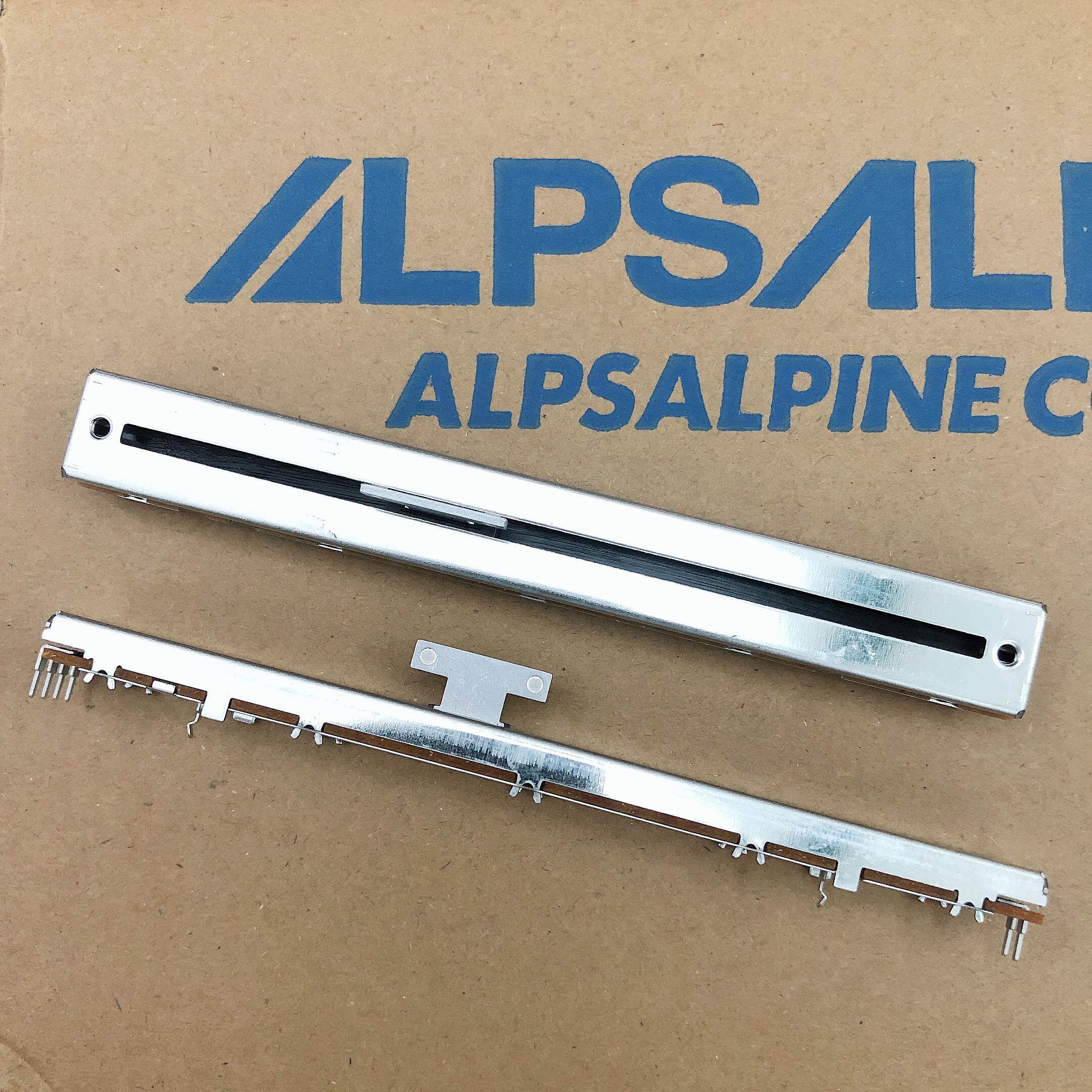 进口ALPS 128MM滑动音量推子调音台行程100M双声电位器B10KX2 T柄
