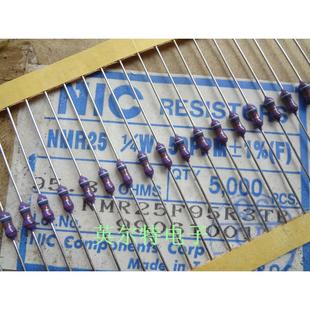 8元 臺灣NIC金屬膜精密電阻1 100個 4W95.3R 0.25W95.3R