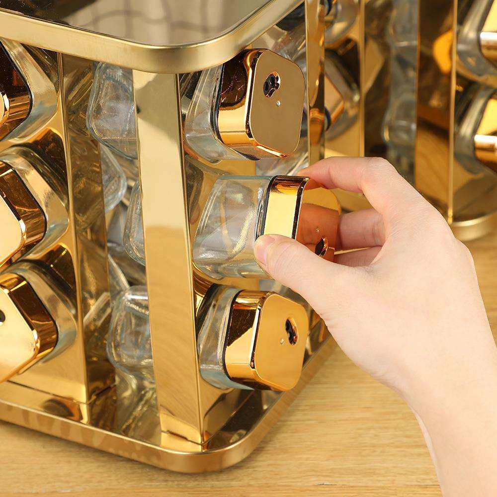 多不层方形旋调料罐架多功能43转0锈铁厨房置物架调料收6.25（5纳,厨房/烹饪用具,调料置物架,淘宝优惠券,粉丝福利购,淘宝优惠卷