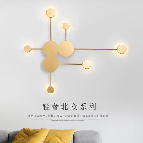 极卧简主义灯后现代装LED过道楼壁梯室客厅饰艺术创意F76灯轻奢风
