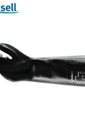 NASE310防L化L09-928手套氯丁橡胶耐酸碱耐高温手套防烫耐低温黑