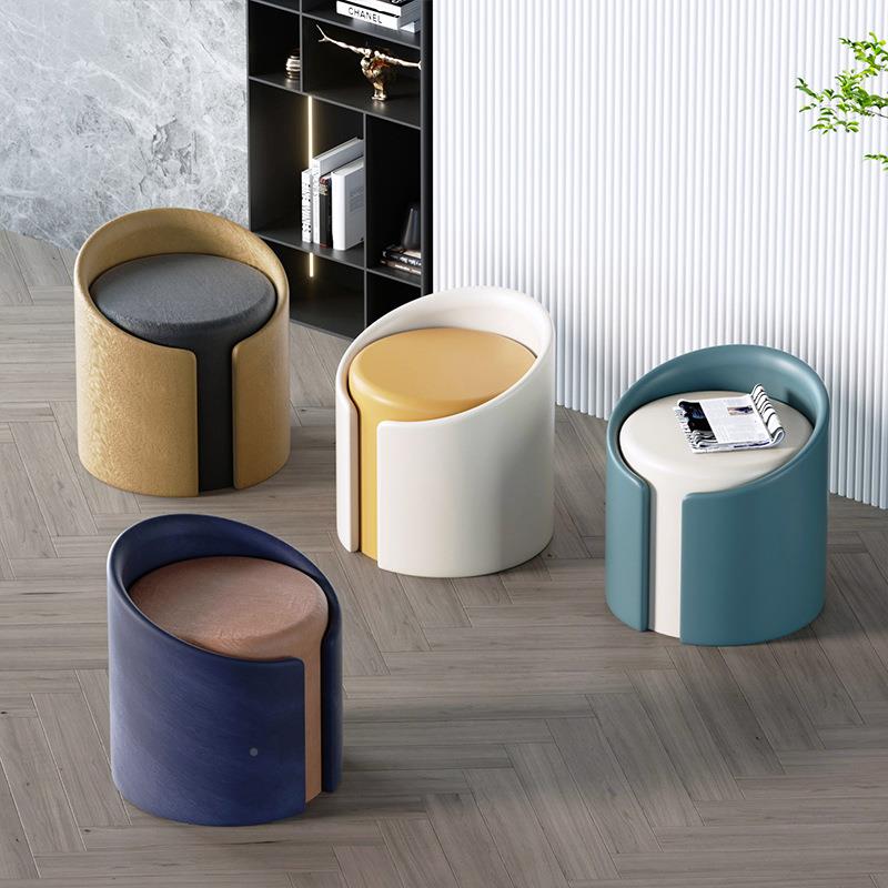 轻奢梳妆凳家用圆化卧妆椅靠ht-8866背网红凳梳室妆台凳子简约化