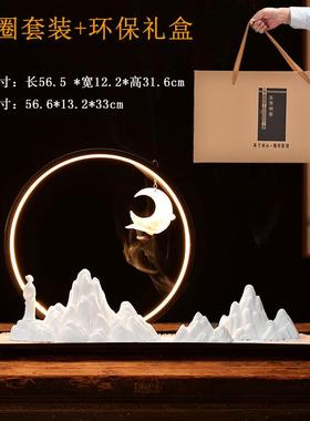 新HIK中式创意摆件家居装饰品客意厅玄关电视客柜桌面仿禅真迎松