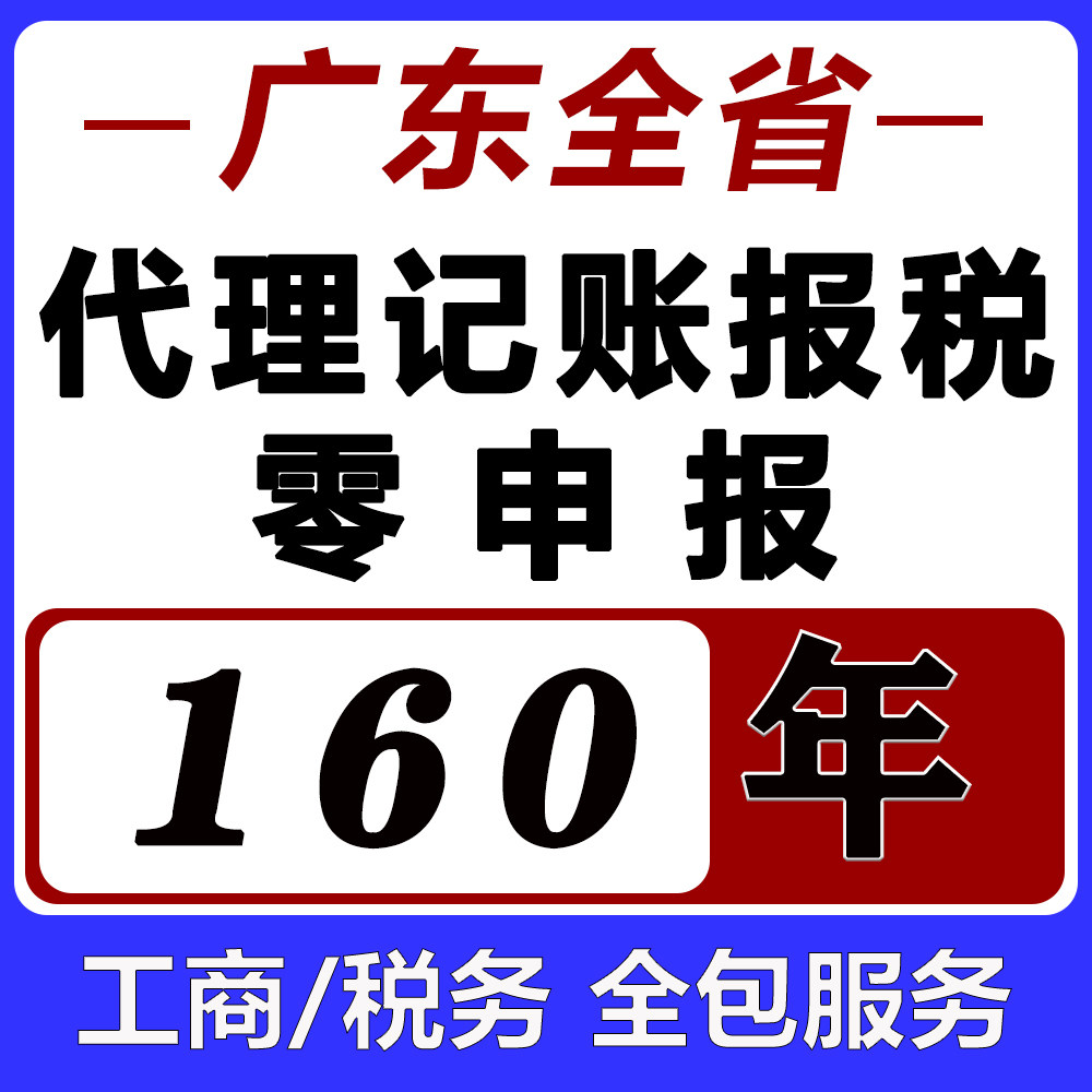 广东代理记账报税税务报表
