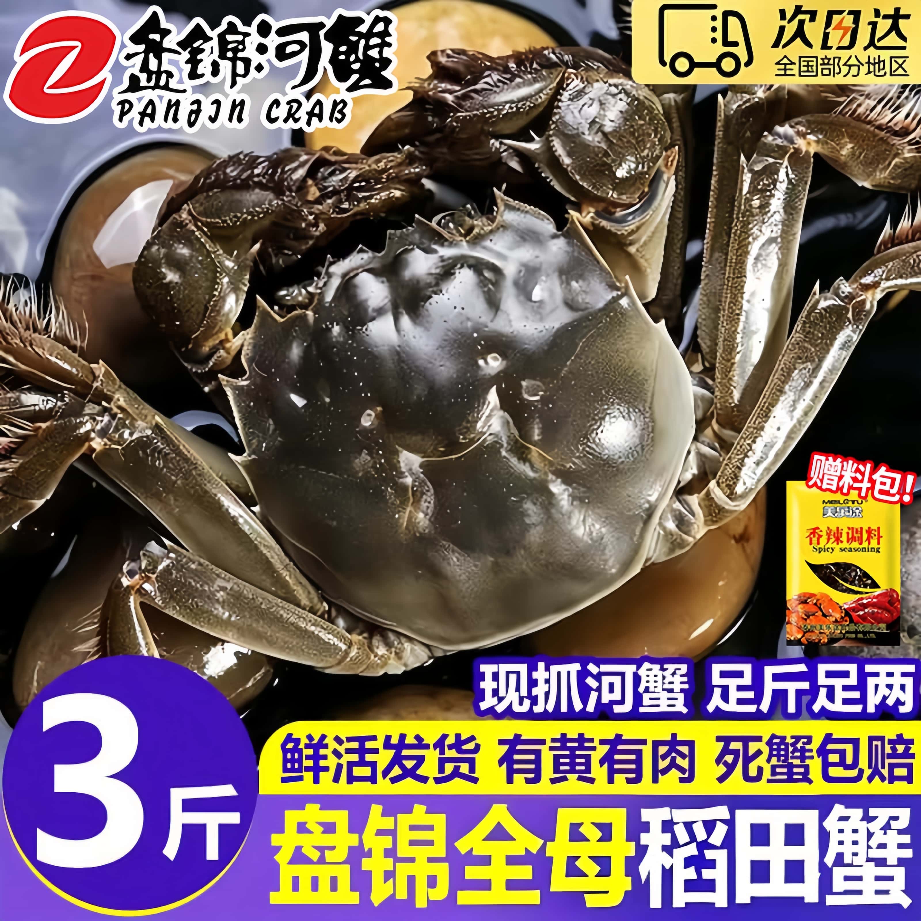 盘锦鲜活大闸蟹全母礼盒顺丰冷链