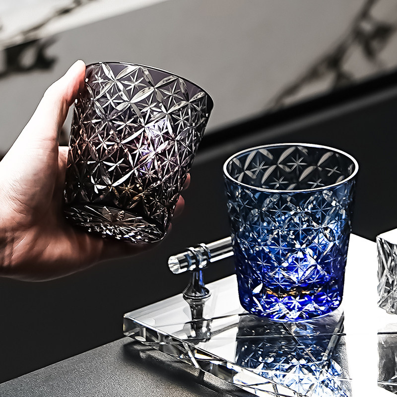 LUXSKI洛世麒刻花水晶酒杯
