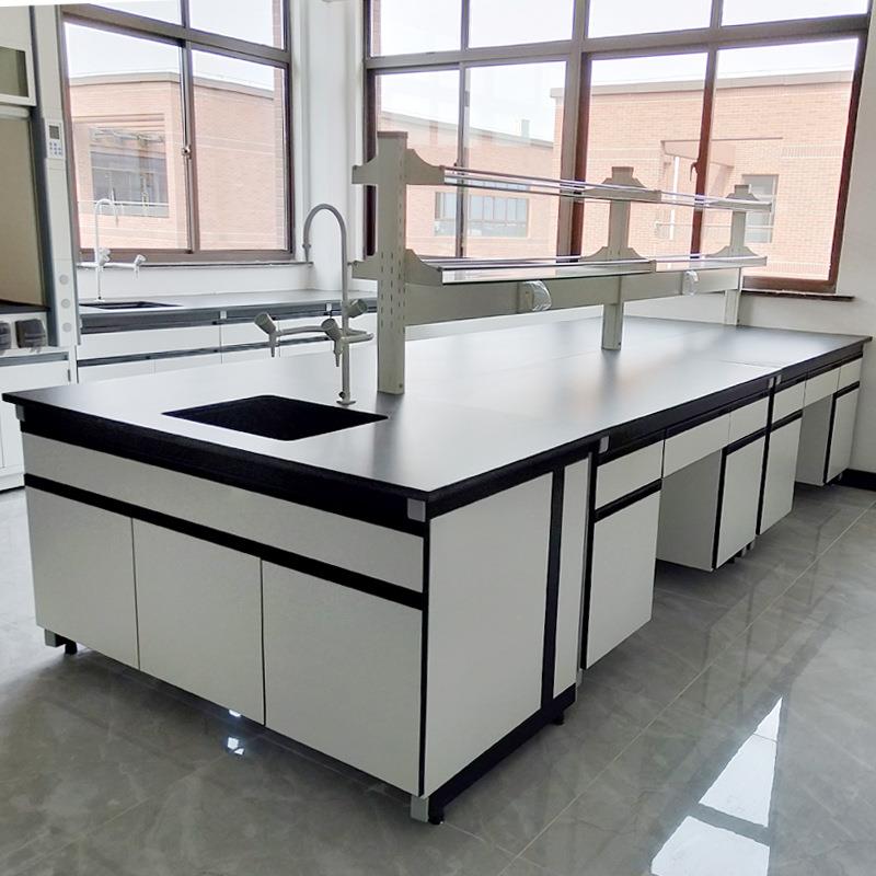 全钢实验化学实验室工作台钢木实验桌实验边台