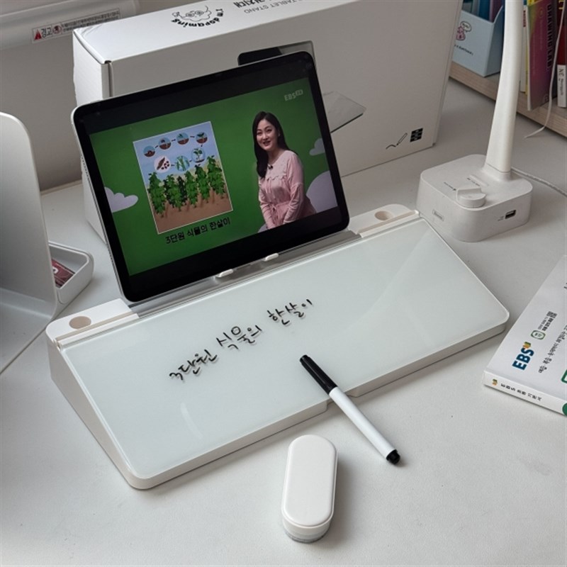 韩国桌上收纳架整理架写字板备忘录小白板多用途手机支架平板底座