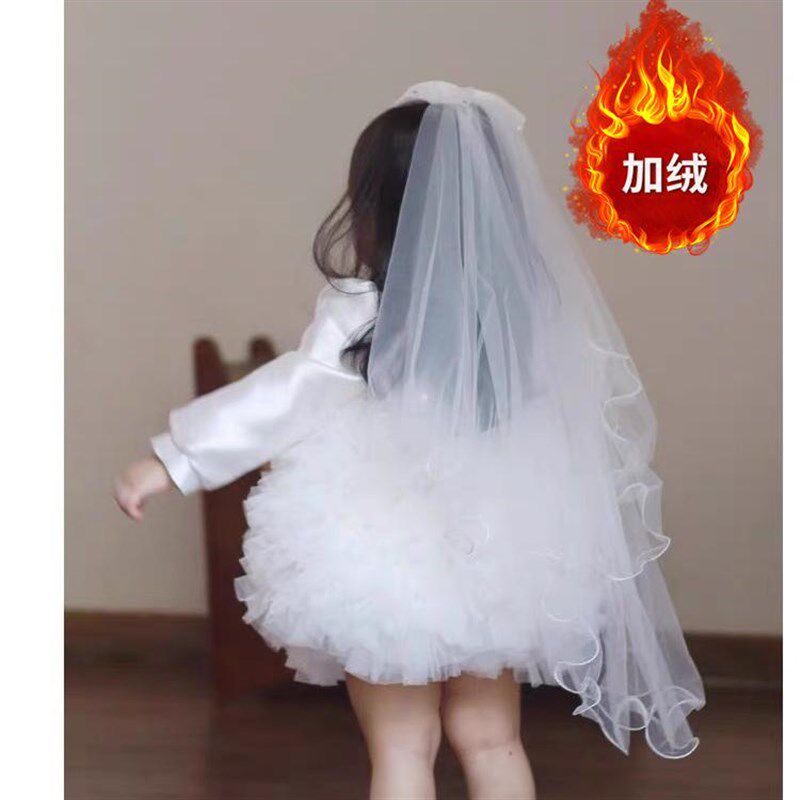 洋气公主裙婴儿周岁礼服生日裙蓬蓬纱蛋糕裙连衣裙