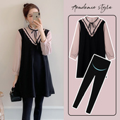 连衣裙时尚 春秋款 m款 孕妇春装 2021新款 套装 小个子大码 宽松上衣春