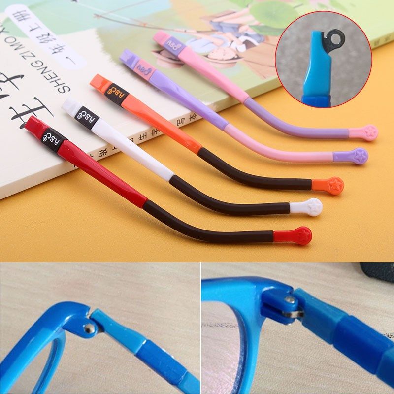 儿童硅胶眼镜腿金属单凸牙1.6镜脚支架男女小孩眼镜镜框配件