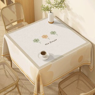 正方形餐桌垫g防水防油防烫免洗茶几pvc皮革桌布小饭桌四方桌台布