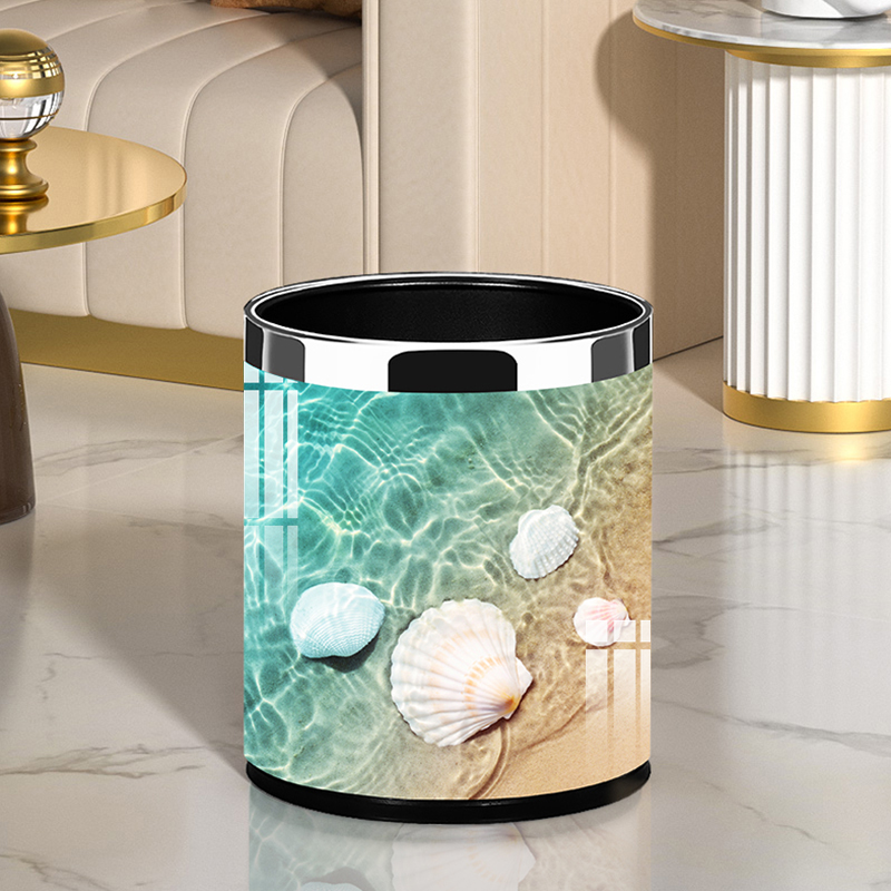 高端酒店垃圾桶商用宾馆客房办公室双层创意家用客厅高档轻奢纸篓