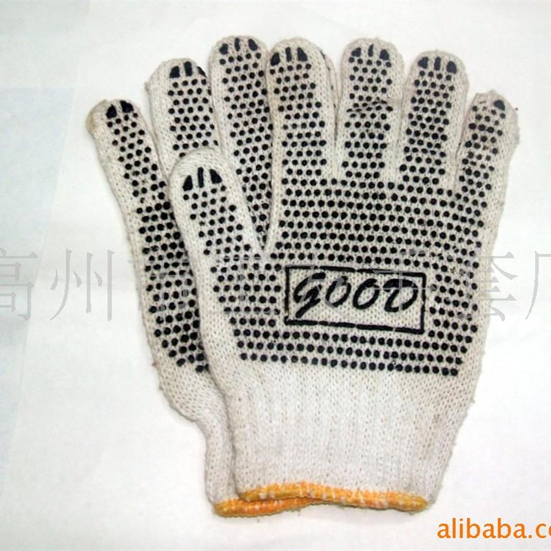 供应纱点塑手套棉纱点珠劳保手套工作防护止滑